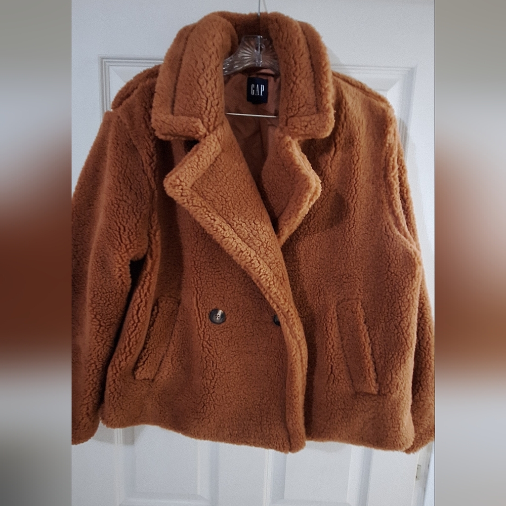 GAP Women's Cozy Brown Teddy Jacket